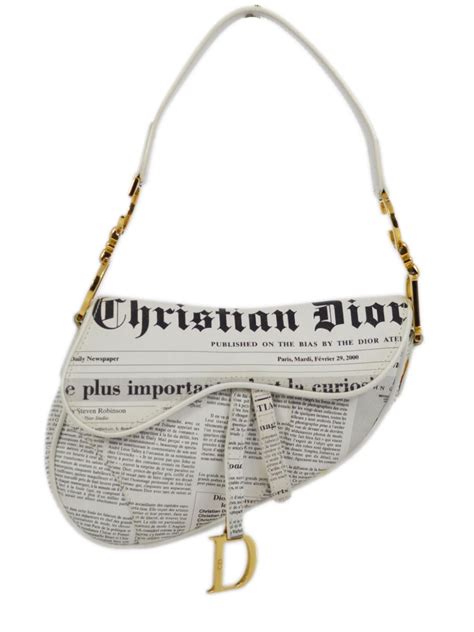 christian dior saddle bag newspaper|pre owned christian dior bags.